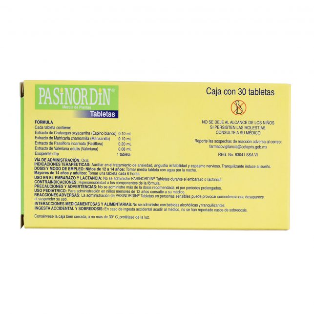 PASINORDIN® TABLETAS - Imagen 3