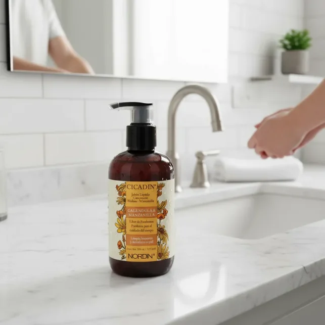 Regalo Navideño Nordin Crema Suavizante para manos y cuerpo con  Aloe Vera aroma a "Éxtasis"+ Jabón Líquido Calendula y Manzanilla - Imagen 6