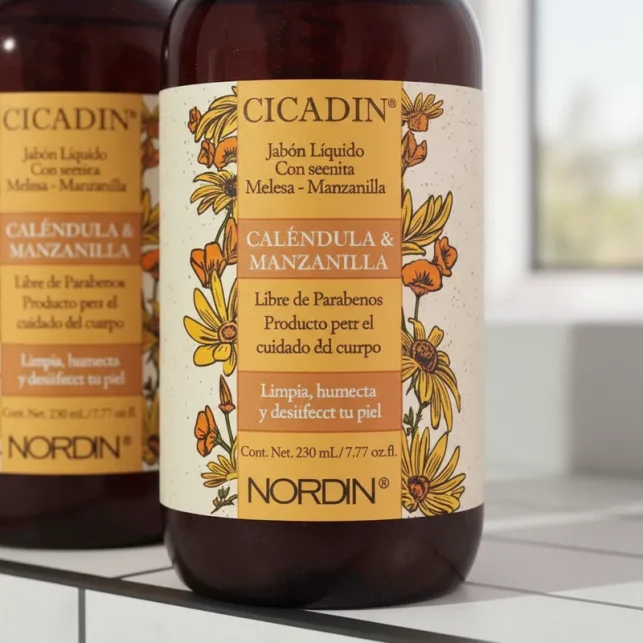 Regalo Navideño Nordin Crema Suavizante para manos y cuerpo con  Aloe Vera aroma a "Éxtasis"+ Jabón Líquido Calendula y Manzanilla - Imagen 10