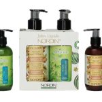 Regalo Navideño Nordin Crema Suavizante para manos y cuerpo con  Aloe Vera aroma a Té Verde + Jabón Líquido Calendula y Manzanilla